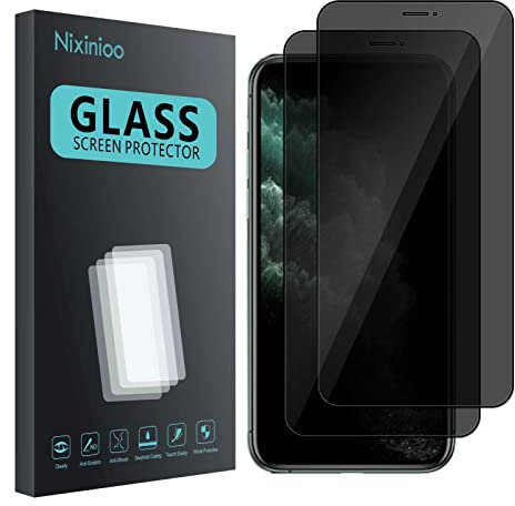 [2 Stück] Sichtschutz Schutzfolie für iPhone xs max/iPhone 11 pro max, Anti-Spy Schutzglas, Sichtschutzfolie, [Anti-Spion] [9H Härte ] [Bläschenfrei] [Kratzfest]