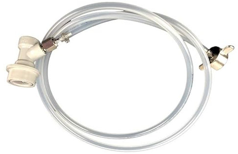 NC Ball Lock Co2 Grau mit 1,5m Schlauch und 3/4 Mutter Corny Keg Cornelius Bier Brauen Zubehör