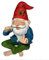 GUSHE Weihnachtswichtel-Ornament, Gartenzwerg Ornament, Gartenzwerge für Außen, Gartenzwerg Mittelfinger, Frecher Gartenzwerg, Harz Gartenzwerg-Statue, Lustige Gartenzwerge, Gartendekoration (B)
