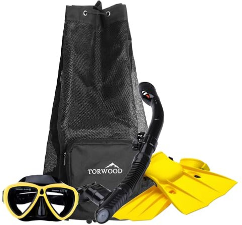TORWOOD Tasche für Tauchausrüstung, XL-Netz-Rucksack zum Schnorcheln, Schwimmen und Reisen, hält Masken, Flossen, Atemschlauch, Neoprenanzug und mehr