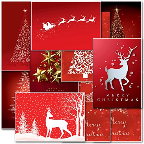 doodlecards Pack of 20 Mixed Contempory Christmas Cards. Printed in UK, Premium Quality & 100% Recyclable.