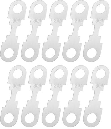 A ABSOPRO 10Pcs Fusibles À Bande Haute Intensité 30A 12V Fusibles Automobiles Pour Porte-Fusibles Audio Pour Voiture