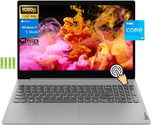 Lenovo Ideapad 3i 15 15,6 pollici FHD Touchscreen Laptop, 11th Dual-Core i3-1115G4, Intel UHD Graphics, 8GB RAM, 512GB PCIe SSD, Numpad, Privacy Camera, Wi-Fi 6, BT, HDMI, Windows 11 Home (modalità S