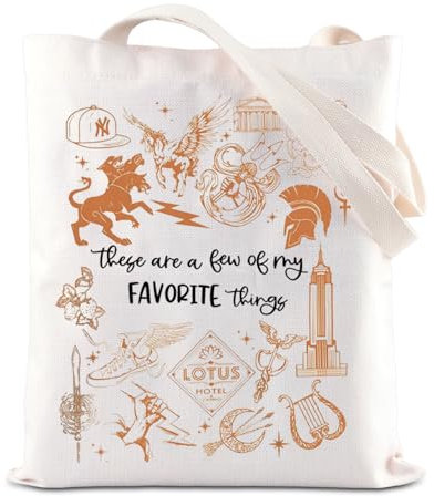 TSOTMO Camp Half Blood Sac fourre-tout inspiré du film PJO Merch Percy Cadeau pour fan de Long Island Sound Sac à bandoulière Mythologie grecque, Percy J, medium