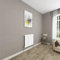 Sky bathroom | 600x590mm - Modern White Horizontal Single Panel Oval Column Radiator Central Heating Designer Radiator