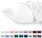Vielit 2er Set Satin Kissnbezug 50x70 mit Zip,Weich wie EIN Silk Pillowcase,wie Seidenkissenbezug Geeignet für Curly Haar,Satin Kopfkissenbezug Kissenbezüge Weiß Kissenhülle