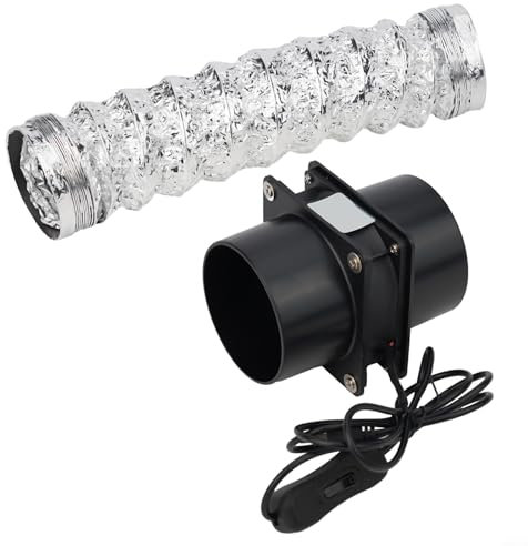 CNANRNANC USB-Lötrauchabsorber mit einstellbarer Geschwindigkeit ESD-Rauchabzug Ventilator Kanal Abluftventilator Lüftungsventilator Lötrauchabsorber mit Rohrrohr Lüftungsventilator(Fan plus 1m pipe)