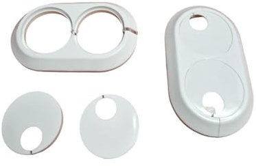 5 Stück Doppelrosette weiß Variabel Ventil Heizkörper für 16mm Rohre Heizung Heizungsrohr Heizrohr Weiß Boden Wand Decke