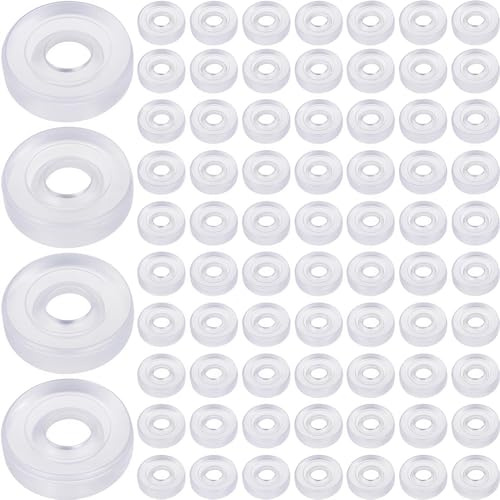 SOFPLATE 1 Box 120 Stück Ohrringkissen Ohrclip Ohrring Rückenkomfortpolster Schmerzstillende Weiche Runde Donut Kleine Durchsichtige Ohrringpolster Transparentes Ohrclip Ohrringkissen Für Ohrclip Hers