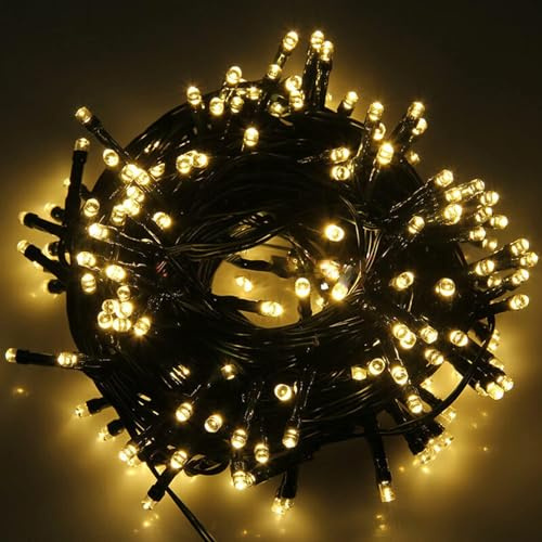 Feelhea 30M 300 LED Lichterkette Außen und Innen Dekoration für Weihnachtsbaum mit 8 Leuchtmodi und IP44 Wasserdicht für Balkon Weihnachten, Party, Hochzeit, DIY - Warmweiß