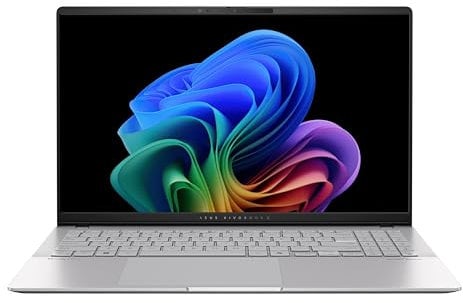 ASUS Vivobook S 15 OLED S5507QA-MA012W Copilot+ PC - Ordenador Portátil 15.6 Wide Quad HD+ 120Hz (Qualcomm Snapdragon X1P42100-16GB RAM- 512GB SSD- Adreno GPU- Windows 11 Home) Plata Fría - Teclad
