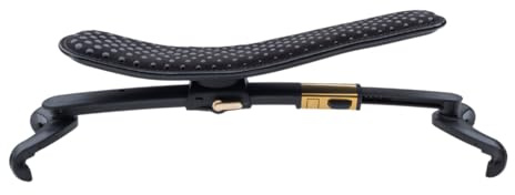 Kun Schulterstütze Seven - 4/4 Violine - Schwarz - Flexible Auflage - Stufenlose Breitenverstellung - Inkl. 3 Adapter zur Höheneinstellung