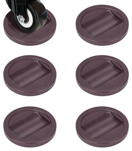 OSDUE Tazas de Goma para Muebles 6 Piezas Almohadillas Protectoras de Goma para Patas de Silla Redondas Gomas Topes Fijos Silla Ruedas Base Deslizante para Los Suelos Sofás Sillas (Marrón)
