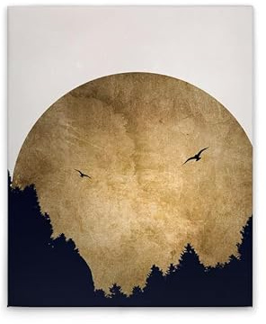 A.S. Création Leinwandbild Schwarz Gold - Wandbild in Creme, Schwarz - 40 x 50 cm - DD131766