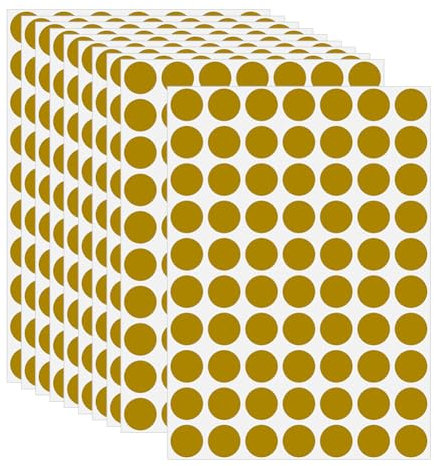 Kleine runde Aufkleber, 20 mm, rund, Farbcodierung, Punkte, Aufkleber, Farben, kleine runde Farbe, Etiketten, goldene Briefumschläge, Siegel für Büro, Klassenzimmer, 1170 Stück
