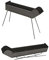 MOHOME Cuocispiedini Carbonella Carbone Barbecue Acciaio Nero Dimensioni 80 x 14 x 75 cm Arrosticini Spiedini Gambe Richiudibili Resistente Fori Areazione Calibrati Feste Sagre Pic Nic Campeggio