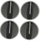 jojofuny Gas Stove Knob Replacement 4 Pack of Coating Knobs for Electric Hobs Easy to Use