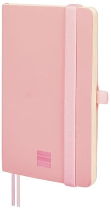 finocam Taccuino Nexo Copertina Morbida Dotted Rosa, Taccuino Piccolo con Fogli Microforati, Tasca e Portapenna, 72 Fogli, Ideale per Bullet Journal