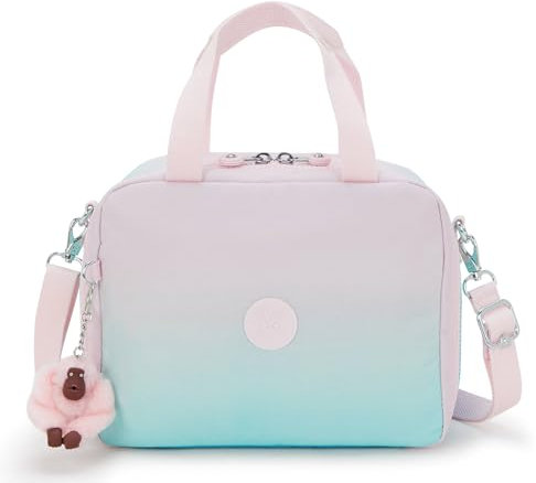 Kipling Miyo Grd Prt - Bolsa de almuerzo para mujer, interior aislado, correa extraíble y asas dobles