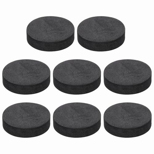 sourcing map 8 Pcs Single Sided Speaker Isolation Feet Pads, 40mmx10mm Non Slip Foam Shock Absorption Base Pad Amplifier Stand Feet Mat for Speaker HiFi Home Theater Sound System, Black