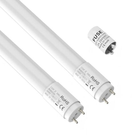 JESLED LED Röhre 120cm 6000K, 2310LM 14W T8 G13 Leuchtstoffröhre -2er Pack | PC-Material, hohe Lichtausbeute ersetzen 28W inkl. Starter -Ideal für Büro, Supermarkt, Garagen, Lagerhalle