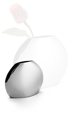PHILIPPI Emilia Vasen - polierter Edelstahl - Moderne Design-Vasen in 2 Größen (Vase - Größe S)