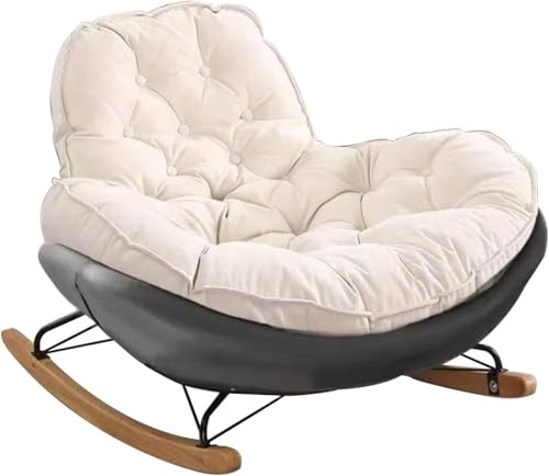 Gepolsterter Schaukelstuhl Hirschleder Velvet Glider Rocker Sessel Mit Hoher Rückenlehne Moderne Schaukelstühle Mit Akzent Bequemer Beistellstuhl Für Schlafzimmer, Wohnzimmer