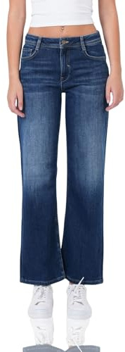 Miracle of Denim M.O.D Nicola Damen Wide Leg Jeans – Wide Leg Damenjeans, Blaue Baumwolle Jeans, lässige Hose, komfortable Damenhose, entspannte Casual Jeans, vielseitig kombinierbar