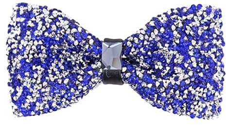 glitzer herren, Glitzer Fliege Herren Pailletten Disco Hip Hop Herren-Fliege Luxuriöse Silber Krawatte Strass-Detailing Festival Accessoires Für Karneval Fasching Motto Party