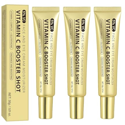 3 Stück Vitamin C Booster Shot Serum with Glutathione, Niacinamide and Vitamin E for Glow Skin, Pigmentflecken Entferner Gesicht, Anti Aging Niacinamide Serum Gesicht, Verbessern sie Fahle Haut, 30ml