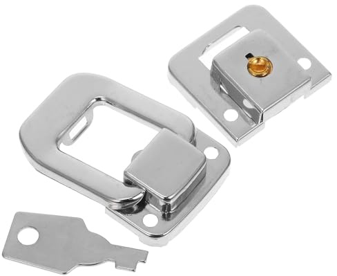 Kastenschloss mit Toggle Verschluss für Koffer und Gitarrenkoffer | Eisen in Silber, Kompakt und Modern, Passend für Reisetaschen und Schmuckkästchen