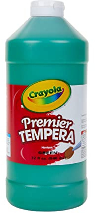 Crayola Tempera Paint, Green Kids Paint, 32 oz, School Painting Supplies, Gifts for Kids, 3, 4, 5, 6