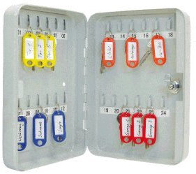 Wedo Schlüsselschrank 24 Haken lichtgrau