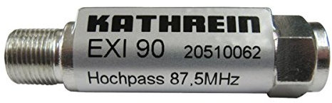 Kathrein EXI 90 Hochpass Sperrbereich 0-68MHz (Durchgangsbereich 87,5-862MHz) für terrestrischen Eingang Multischalter