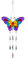 1 x Butterfly Suncatcher With Hanging Beads Stained Glass Effect (Assorted)
