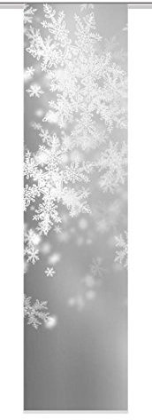HOME WOHNIDEEN Schiebevorhang Deko Blickdicht FLOCKE Größe BxH 60x245 cm, grau