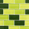 Mosaik Fliese Transluzent grün Brick Glasmosaik Crystal hellgrün grün dunkelgrün für WAND BAD WC DUSCHE KÜCHE FLIESENSPIEGEL THEKENVERKLEIDUNG BADEWANNENVERKLEIDUNG Mosaikmatte Mosaikplatte