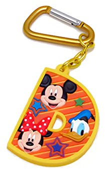 Mickey Mouse and Friends Buchstabe D Laser Cut Gummi Schlüsselanhänger