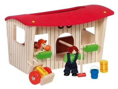 Goki Puppenpferdestall mit Zubehör 1er Set