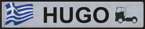 Nummernschilder geprägt zum Selbstgestalten ✓ Witterungsbeständig Individuelle Namensschilder, Aluminium-Schild | Autoschild mit Namen selbst gestalten | Aluschild, Kfz-Kennzeichen-Schilder