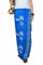 Naturesco Farbenfroher Bali Sarong Wickelrock Strandtuch Pareo Batik blau Muschelmotiv