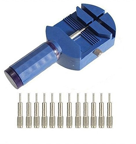 Veewon Watch Band Removal Tool Link Pin Remover Strap Adjuster Opener Repair Watch Maker Tool Kit with 12 pin