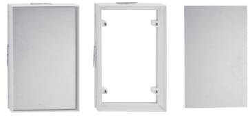 Fliesenrahmen Kunststoff weiß mit Magneten 409 x 256 mm
