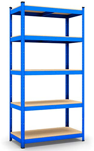 Panorama24 Lagerregal blau belastbar bis 875kg - Maße: 200 x 100 x 50 cm, Regal Kellerregal Steckregal Werkstattregal Schwerlastregal