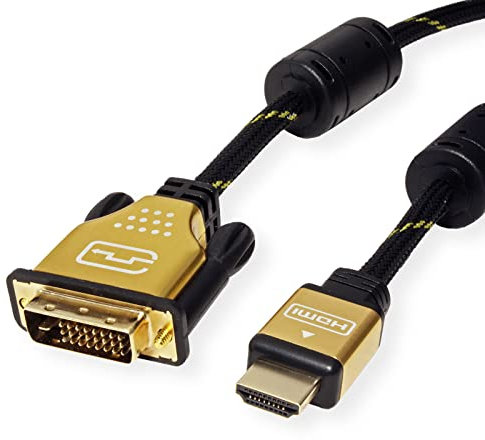 ROLINE GOLD Monitorkabel DVI-HDMI, ST-ST, (24+1) dual link, 7,5 m