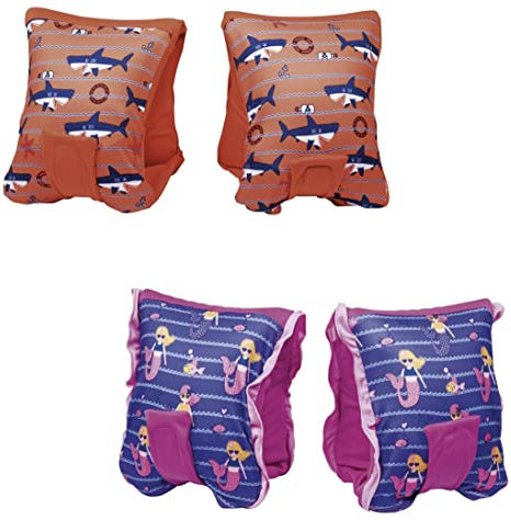 Bestway Swim Safe Schwimmflügel, Schwimmhilfe mit Textilbezug, für Kinder 3-6 Jahre (M/L), sortiert