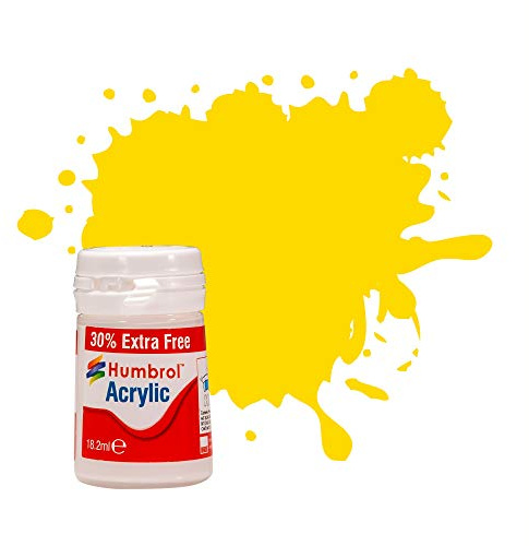 Humbrol AB0069EP 69 Peinture acrylique jaune brillant 14 ml + 30% de peinture