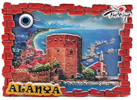 Alanya Antalya Türkei 3D Kühlschrankmagnet Souvenir Geschenkkollektion Haus & Küche Dekoration Whiteboard Magnetaufkleber Türkei Kühlschrankmagnet