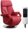 CAVADORE Ledersessel Istanbul / Fernsehsessel mit elektrisch verstellbarer Relaxfunktion / 2 E-Motoren / 80 x 115 x 79 / Echtleder: Rot