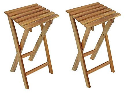 Gravidus 2er Set klappbare Hocker aus Holz